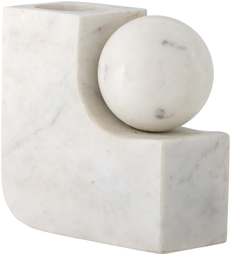 Abbelin Lysestage i Naturmarmor - Elegant Dekoration