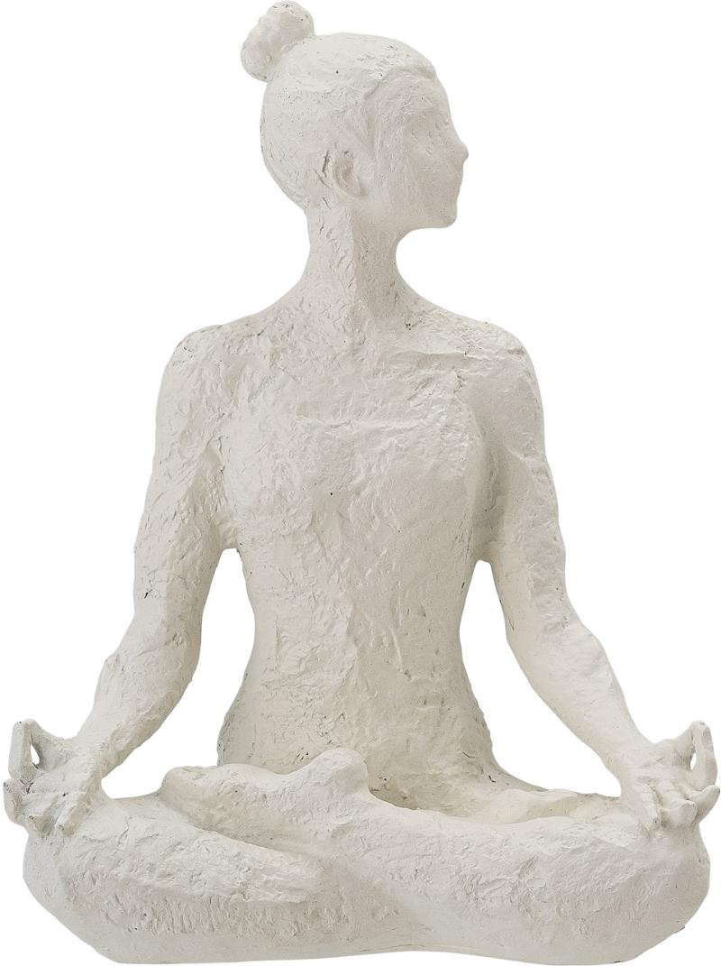 Adalina Skulptur i Hvid – Elegant Yoga-Pige Statue