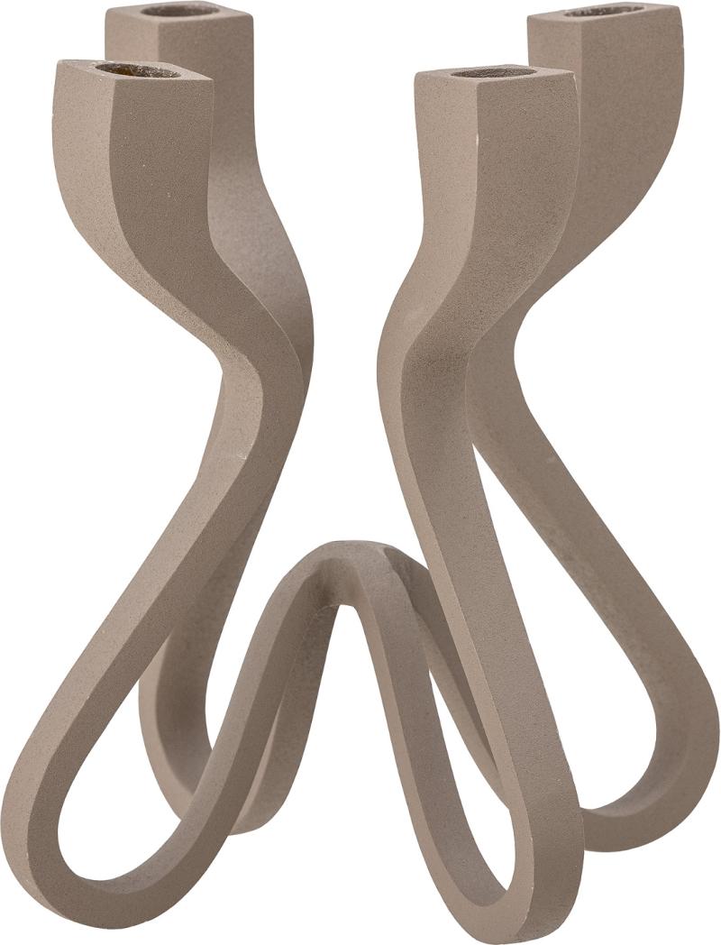 Elegant Kir Lysestage i Brun Aluminium fra Bloomingville