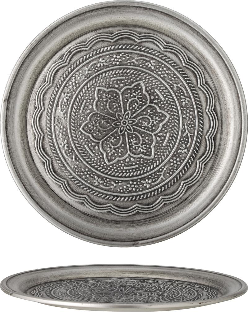 Maze Sølv Bakke - Elegant Metal Dekoration 38,5 cm