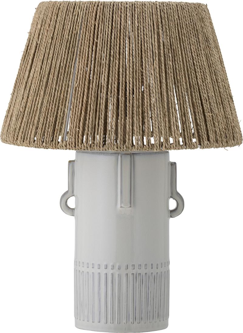 Rama Bordlampe i Hvidt Stentøj - Elegant Belysning