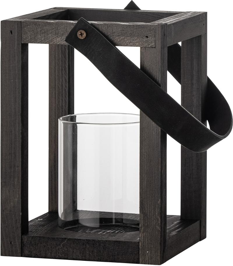 Lyra Lanterne i Sort Glas - Elegant Dekoration