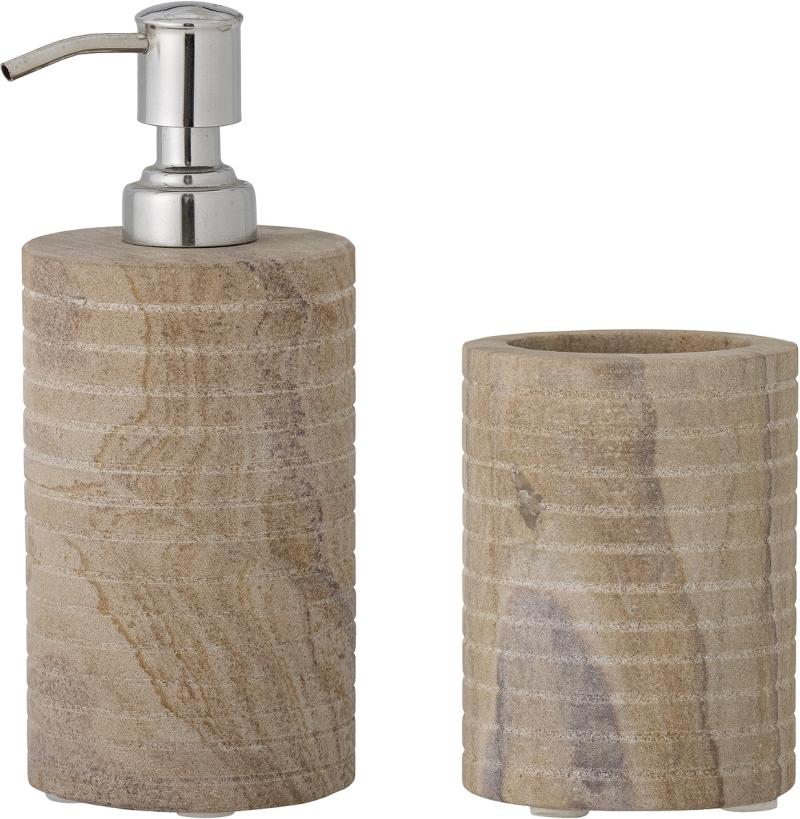Ciro Sæbedispenser Sæt i Natur Sandsten - Elegant Stil
