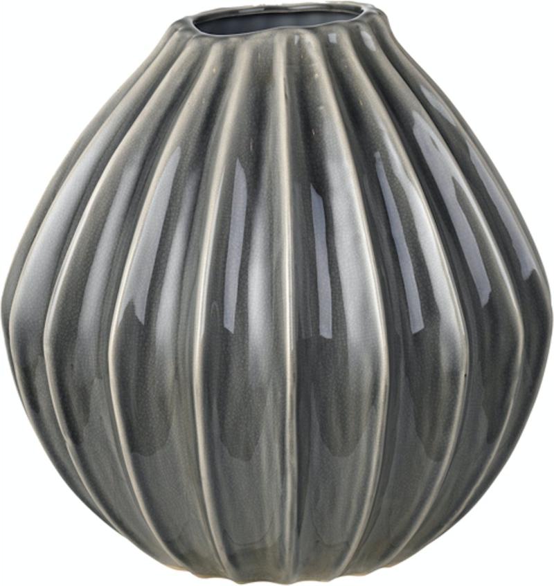 Bred Sort Keramikvase - Elegant Design til Dit Hjem