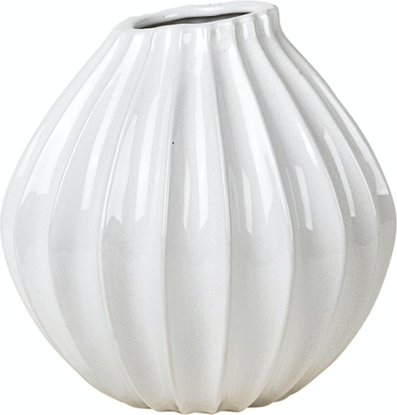 Elegant Hvid Keramikvase fra Broste Copenhagen