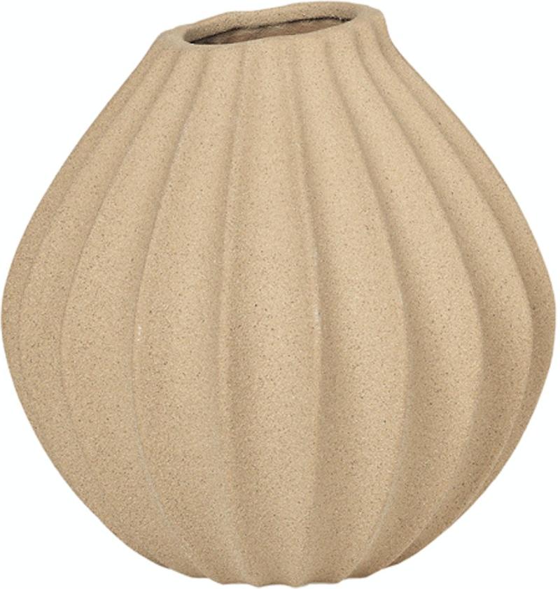 Bred Orange Vase i Keramik - Elegant Dekoration