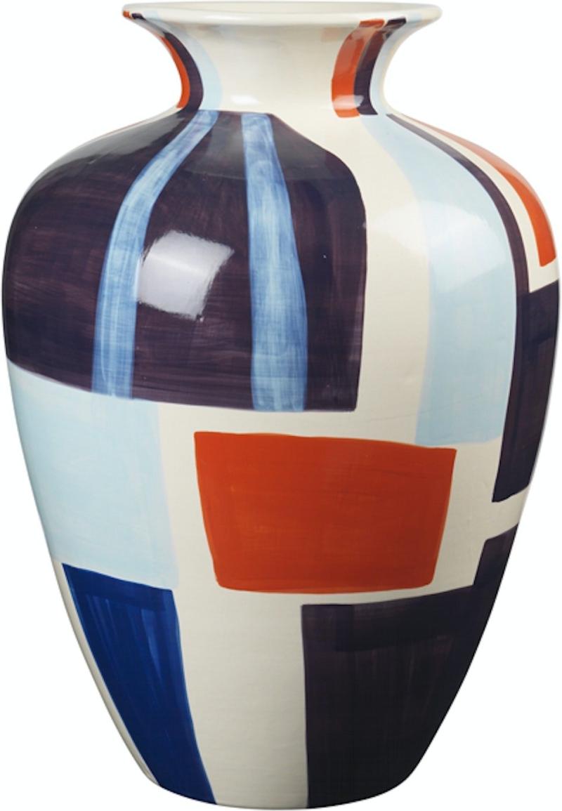 Dana Vase i Rød, Lilla og Blå - H35x50 cm Stentøj