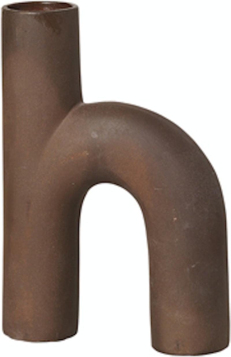 Hector  Vase  Rød  H19x4 5x13    Stentøj