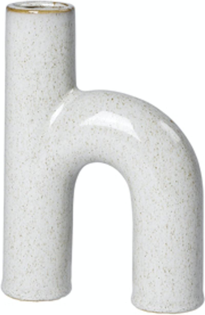 Hector  Vase  Hvid  H19x4 5x13    Stentøj