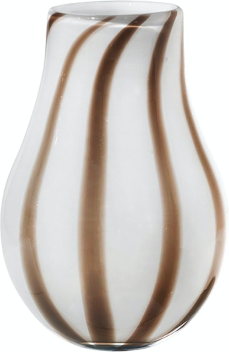 Ada Stripe Vase i Grå - Mundblæst Glas fra Broste Copenhagen