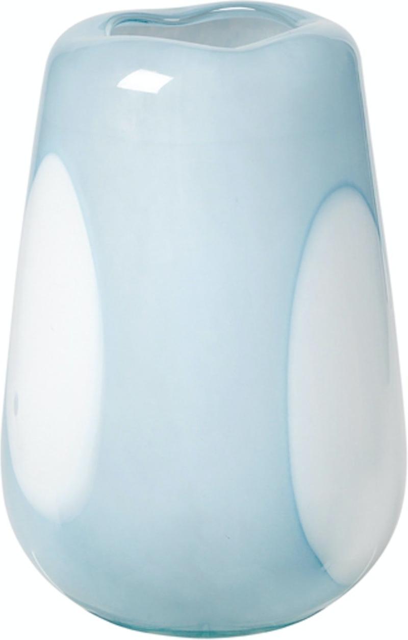 Ada Dot  Vase  Blå  H18x26    Mundblæst Glas