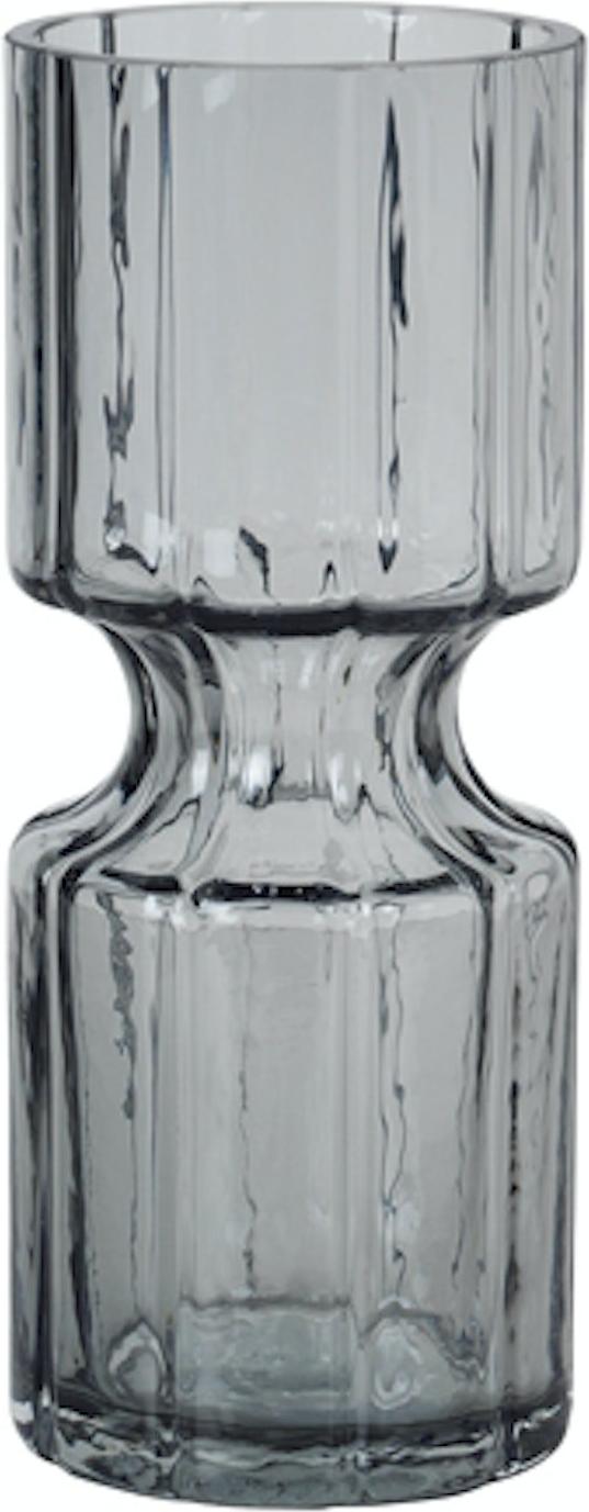 Hyacint Vase Mørk Grå H8x20 Mundblæst Glas