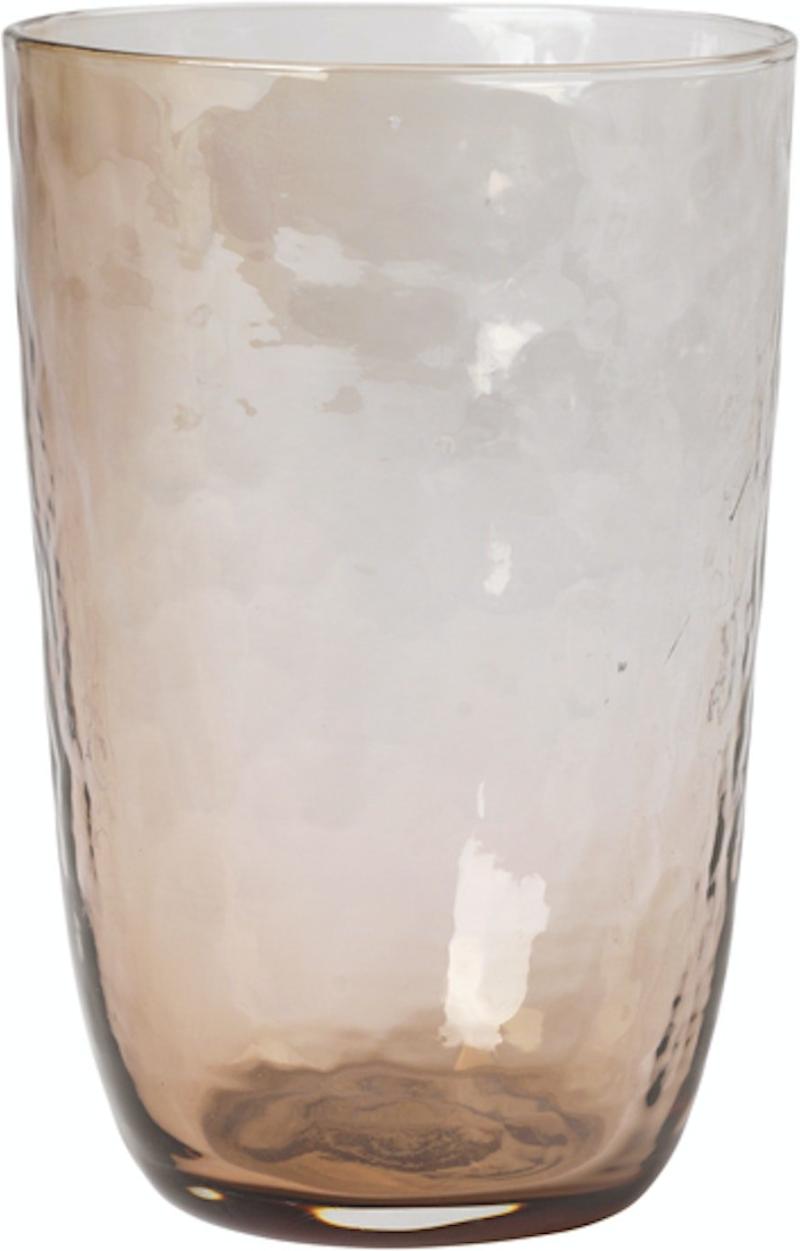 Hammered Drikkeglas i Brun - Stilfuldt Design til Bordet