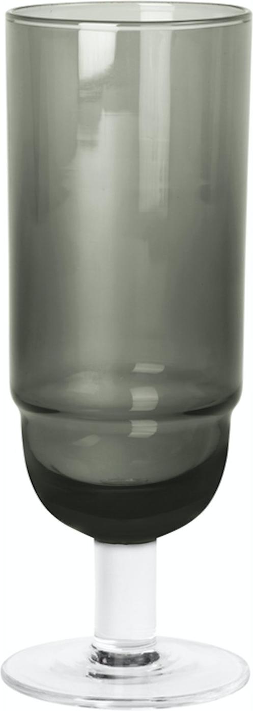 Nordic Bistro Champagneglas i Røget Sort - Elegant Design