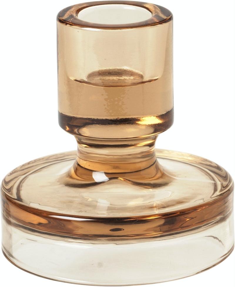 Petra  Lysestage  Orange Klar  H8x8