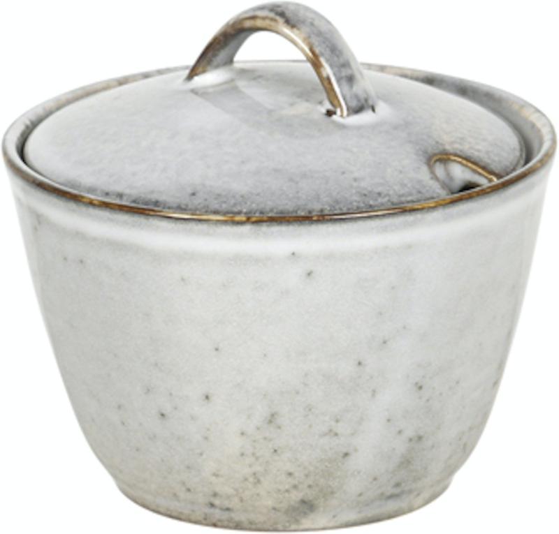 Nordic Sand Sukkerskål i Sandfarve - Stentøj H10 cm