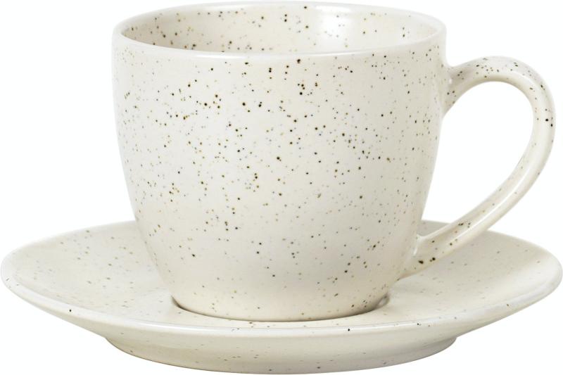 Nordic Vanilla Kop Med Underkop Creme H14x8 Stentøj