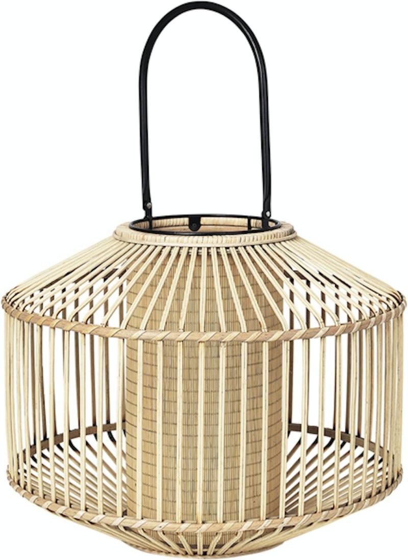Flax  Lanterne  Natur  H45x35      Bambus