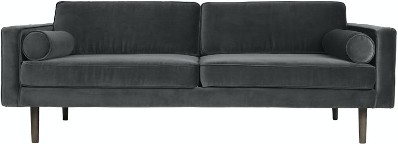 Wind Sofa i Mat Sort - Elegant Velour til Stuen