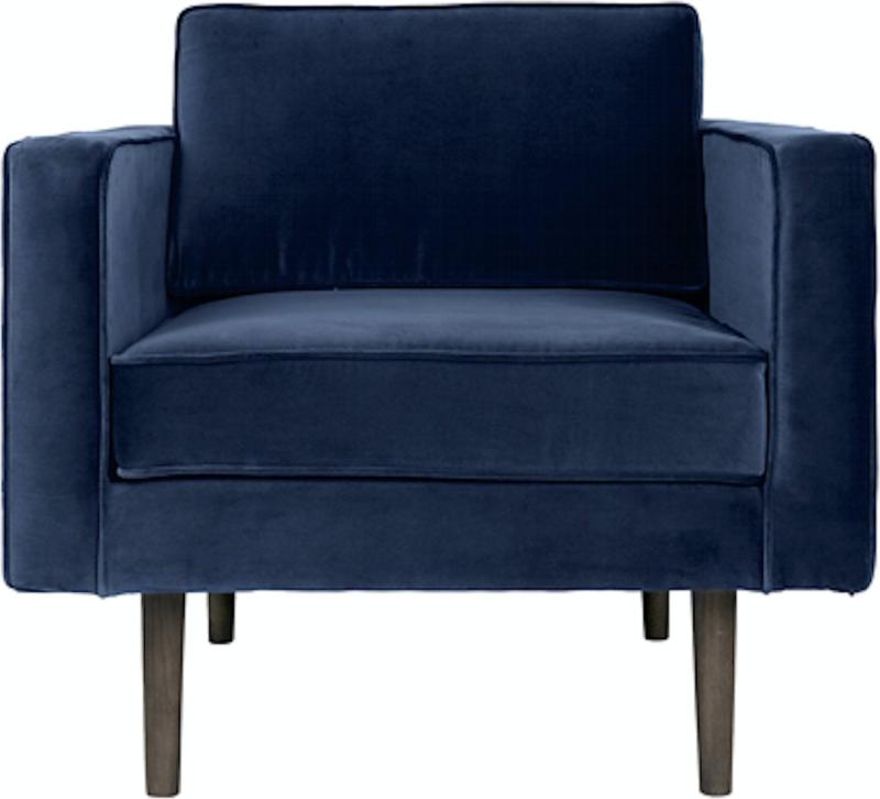 Wind  Loungestol  Mørkeblå  Velour