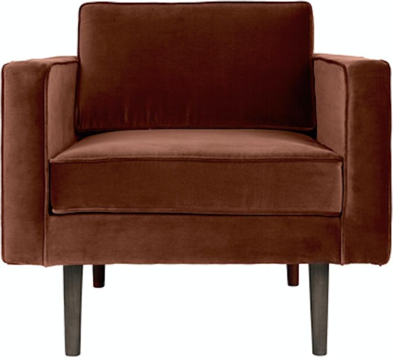 Wind Loungestol i Brun Velour fra Broste Copenhagen