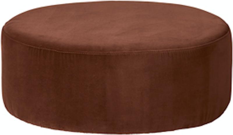 Brun Wind Puf i Velour - Elegant Stue Møbel