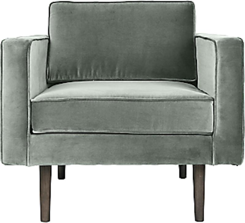 Grøn Velour Loungestol fra Broste Copenhagen - Tilbud!