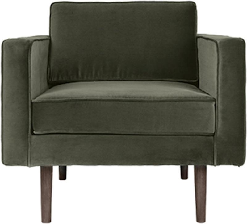 Wind Loungestol i Mørk Grøn Velour - Fantastisk Tilbud!