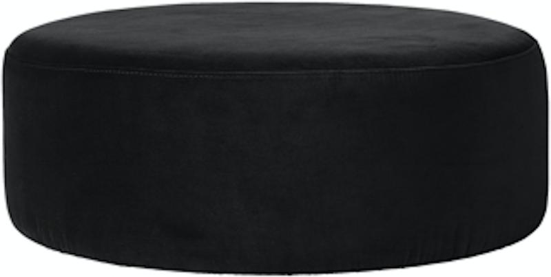 Wind Puf i Sort Velour - Elegant og Komfortabel