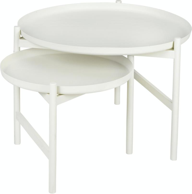 Turner Sofabord i Hvid Jern - Elegant Design til Stuen