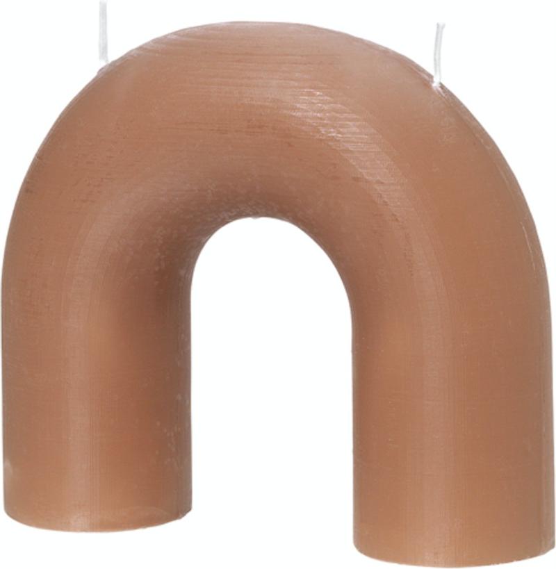 Bend Orange Stearinlys i Paraffinvoks - Dekorativ Belysning
