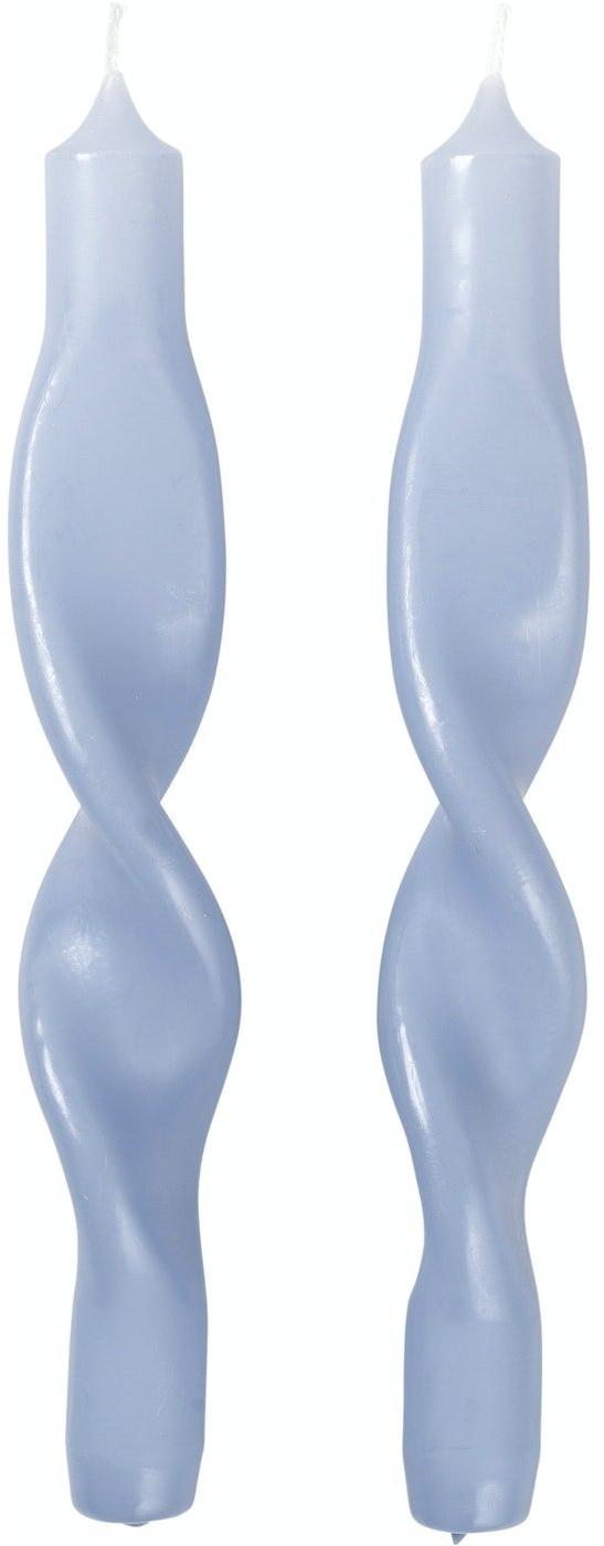 Twist Stearinlys Lys Blå - Sæt af Paraffinvoks 4x23 cm