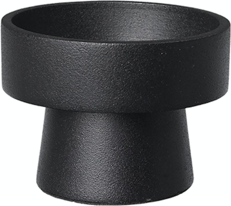 Anker  Lysestage  Sort  H8x6    Aluminium
