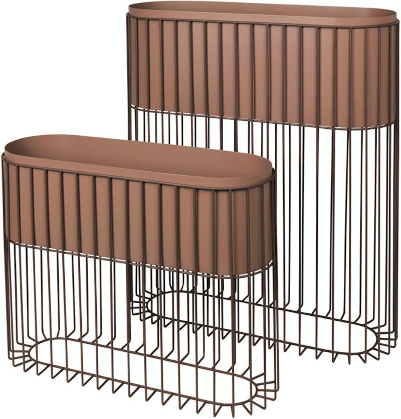 Fenja Stander Med Vase Brun H80x26 5x72 Jern