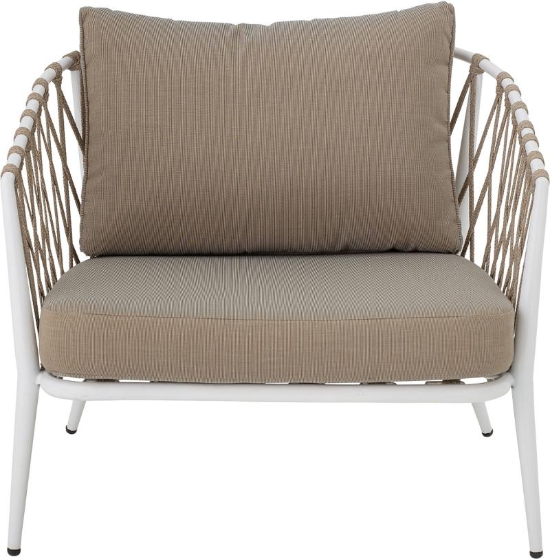 Cia Lænestol i Hvid Metal - Elegant Lounge Stoletilbud