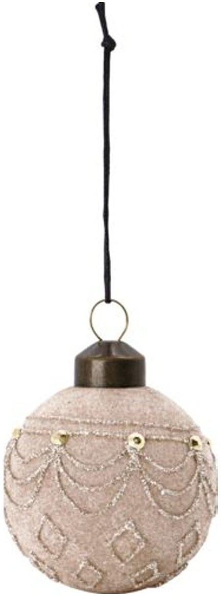 Sandfarvet julekugle fra House Doctor - Ornament