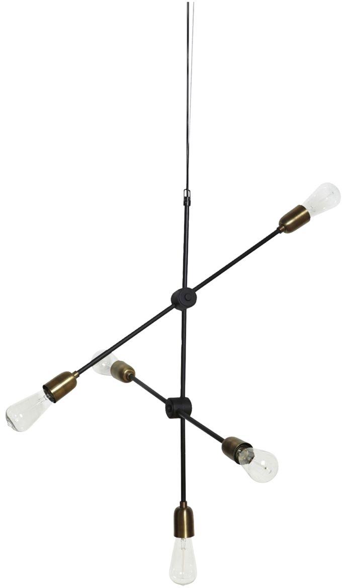 Molecular  Pendel Lampe  Sort Messing  H78x68