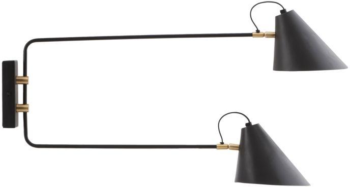 Club Væglampe Sort H20x28x55
