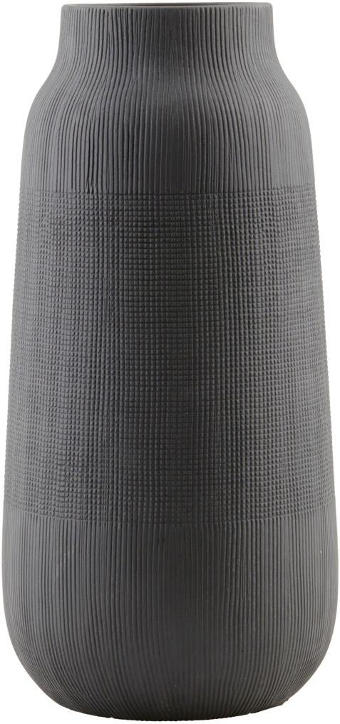 Groove Vase i Sort - Elegant Dekoration til Dit Hjem