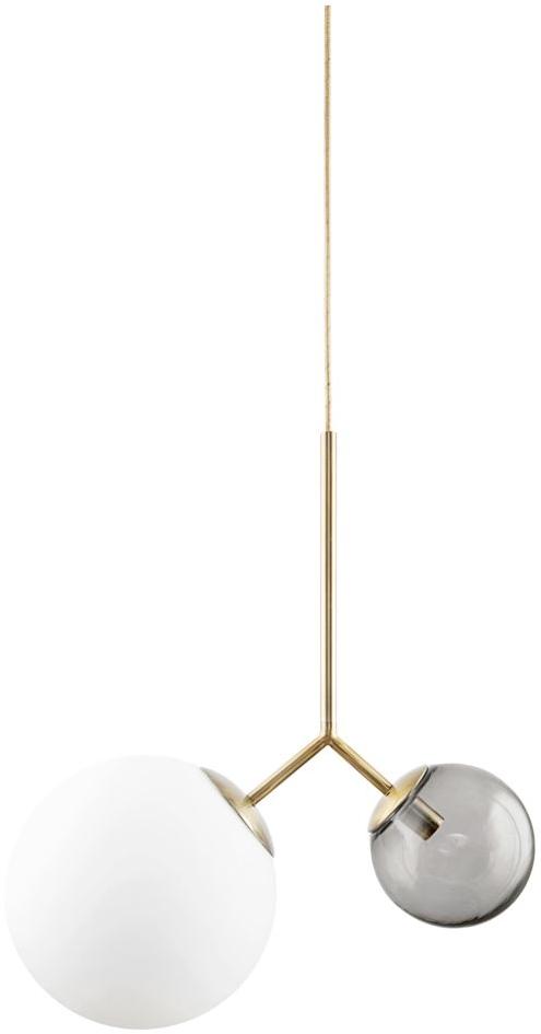 Twis Pendel Lampe i Hvid og Grå - Unik Belysning
