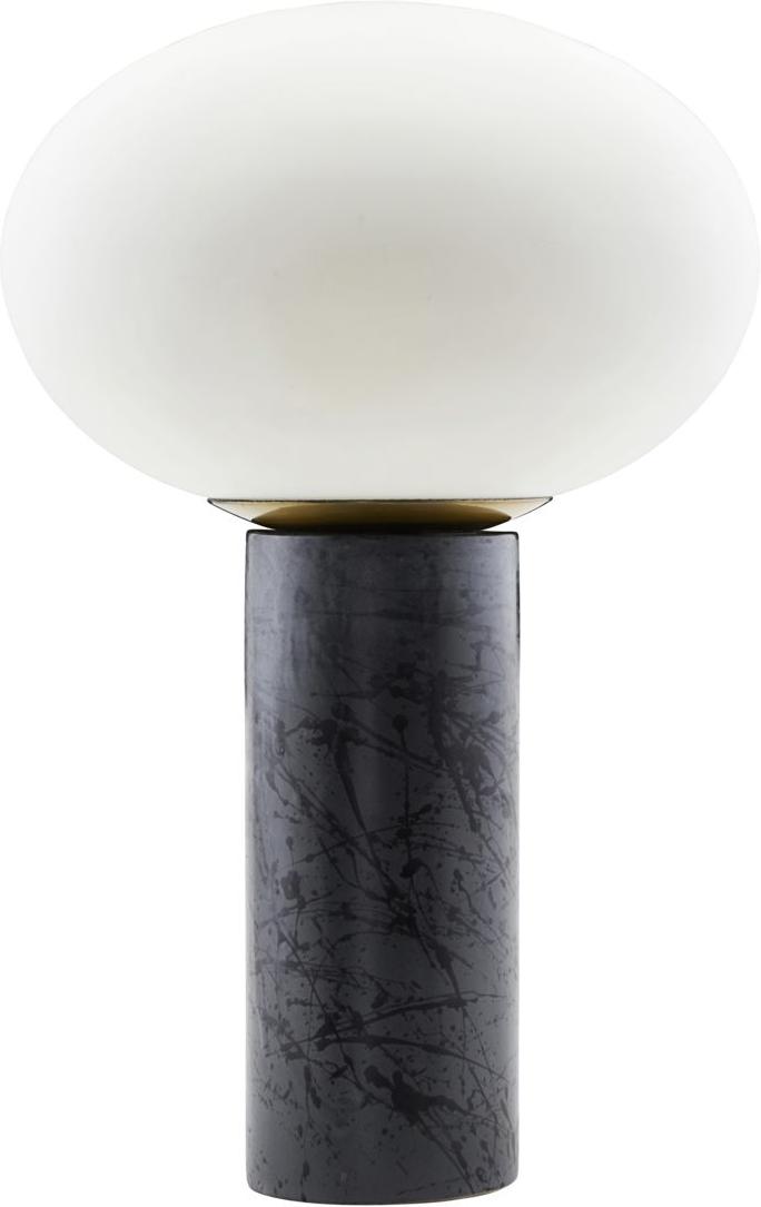 Opal Bordlampe i Blå og Hvid - Elegant Belysning