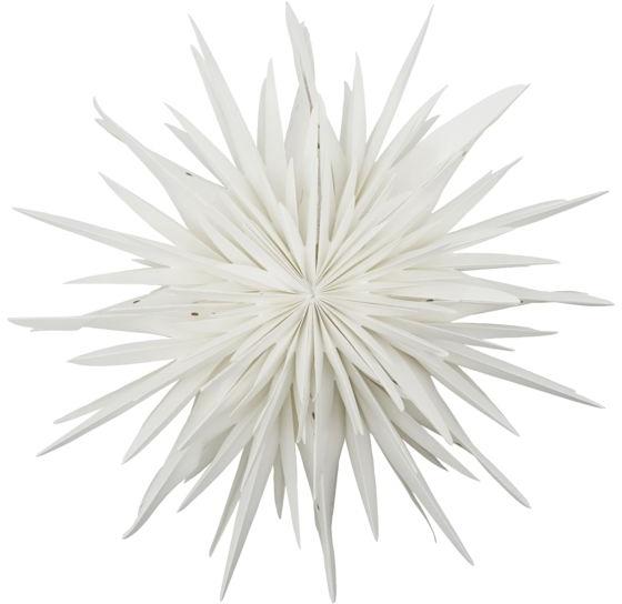 Råhvid Dust Stjerne - Elegant Julepynt 40 cm