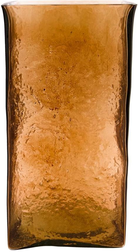 Firkanet Vase i Amber - Elegant Hjemmedekoration