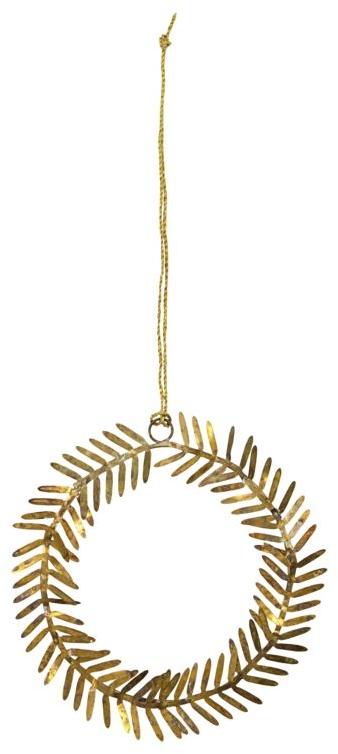 Elegant Lamet Ornament i Messing til Julepynt