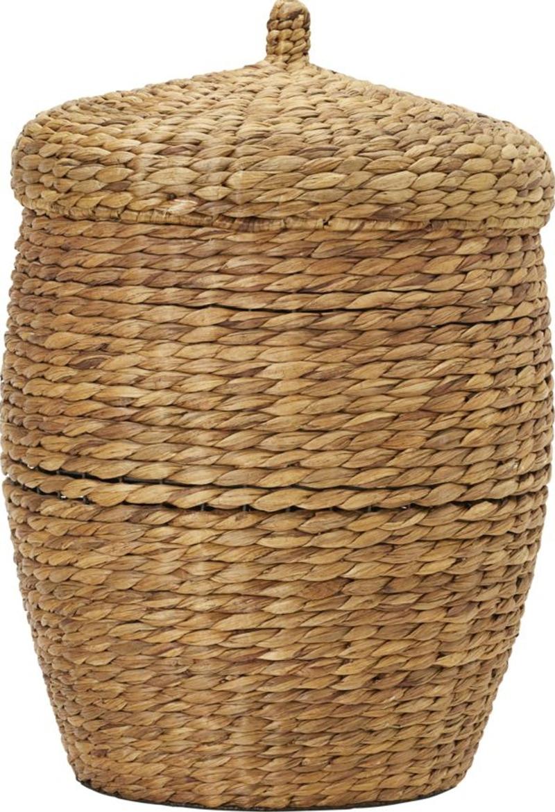 Aske Opbevaringskurv med Låg - Naturlig Stil 60 cm