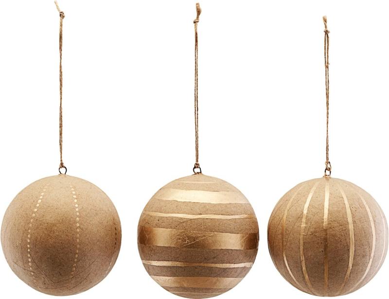 Craft Ornament i Guld - 10 cm til Julepynt