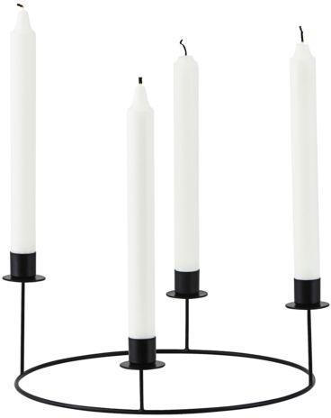 Elegant Sort Ring Lysestage fra House Doctor - H27 cm