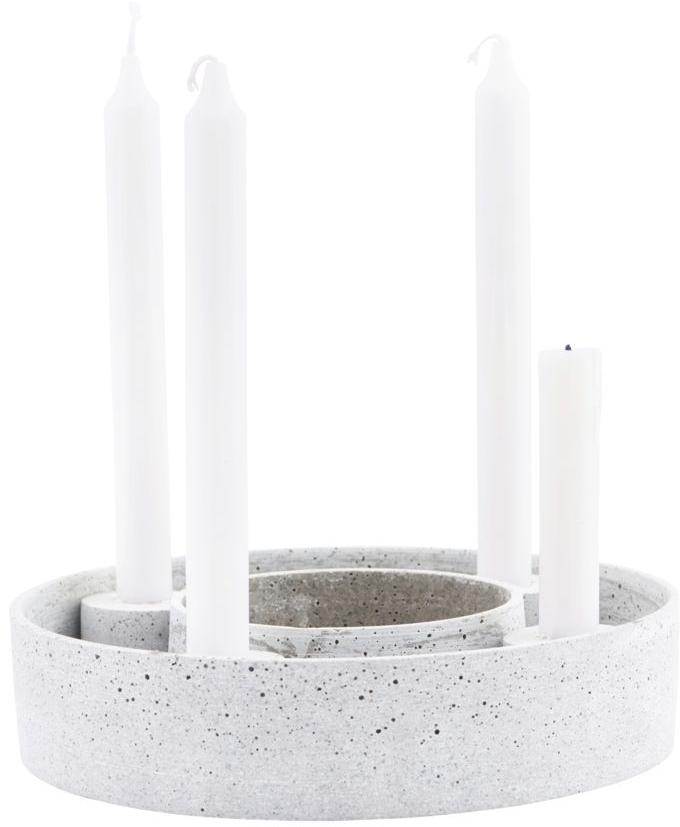 The Ring Lysestage i Grå - Moderne og Rustik Charm
