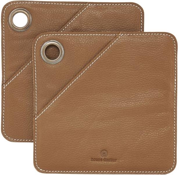Elegant brune grydelapper fra House Doctor - Square serie