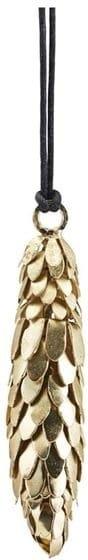 Corne Kogle Ornament i Messing til Julepynt